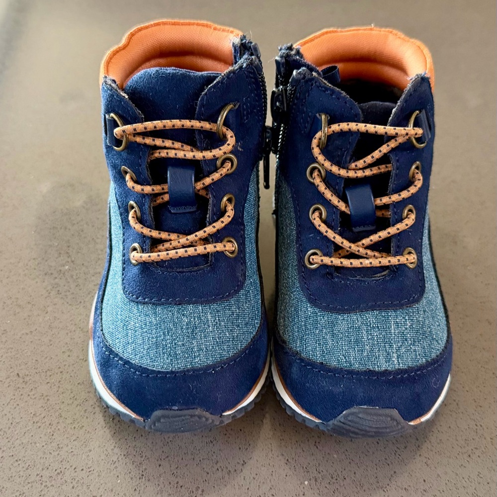 Cat & Jack Navy and Denim High-Top Sneakers for Kids